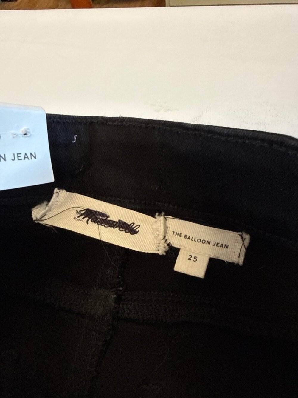 Madewell Womens The Balloon Jean~Size 25~Black Frost NEW w/DAMAGE L7 21 - Picture 12 of 14